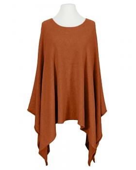 Feinstrick Poncho mit Viskose in  rost von Mia Mia (Bild 1)