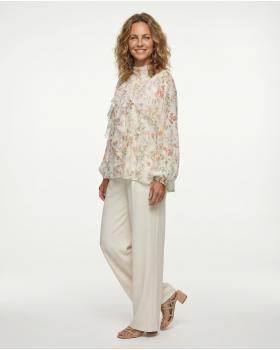 Florale Volantbluse in  beige von Italia Moda (Bild 3)