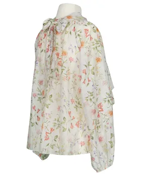 Florale Volantbluse in  beige von Italia Moda (Bild 2)