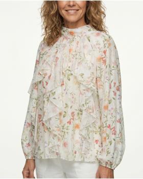 Florale Volantbluse in  beige von Italia Moda (Bild 4)