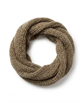 Grobstrick Schlauch Schal in  taupe von fashion made in italy (Bild 2)