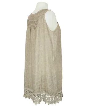 H�ngerchen Kleid mit Spitze in  taupe von Diana (Bild 2)