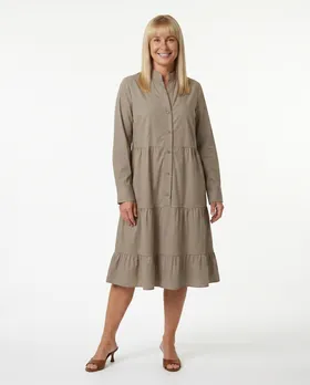 Hemdblusenkleid in  braun von New Collection (Bild 3)