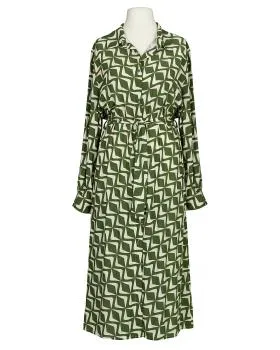Hemdblusenkleid Print in  oliv von Made in Italy (Bild 1)