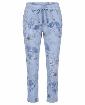Hose Jogger Stil Floral in  blau von Made in Italy (Bild 1)