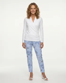 Hose Jogger Stil Floral in  blau von Made in Italy (Bild 3)