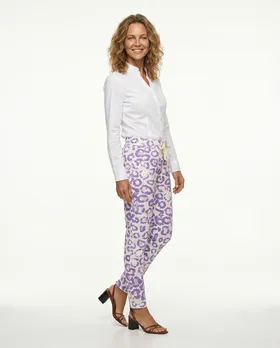 Hose Leoprint in  lila von Made in Italy (Bild 3)