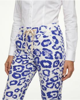 Hose Leoprint in  royalblau von Made in Italy (Bild 4)