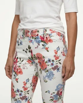 Hose mit Blumenprint in  wei� von Fly Moda (Bild 2)