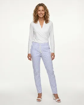 Hose mit Streifen in  blau von Selected Touch (Bild 3)