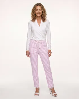 Hose mit Streifen in  rosa von Selected Touch (Bild 3)