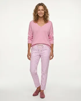 Hose mit Streifen in  rosa von Selected Touch (Bild 4)
