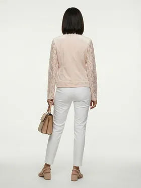 Jacke mit Spitze in  apricot von Made in Italy (Bild 4)