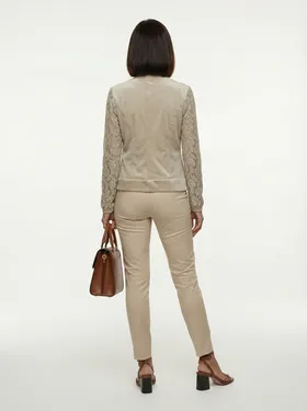 Jacke mit Spitze in  beige von Made in Italy (Bild 4)