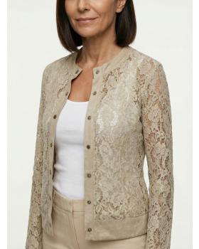 Jacke mit Spitze in  beige von Made in Italy (Bild 5)