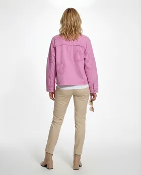 Jeansjacke Baumwolle in  pink von Made in Italy (Bild 5)