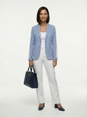 Jersey Blazer Streifen in  hellblau von fashion made in italy (Bild 3)