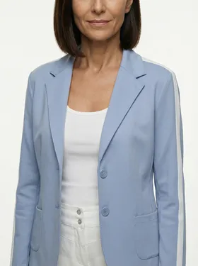 Jersey Blazer Streifen in  hellblau von fashion made in italy (Bild 5)