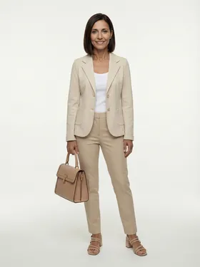 Jersey Blazer tailliert in  milchwei� von fashion made in italy (Bild 4)