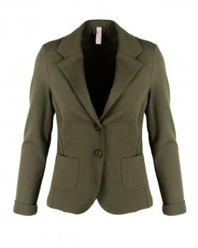 Jersey Blazer tailliert in  oliv von fashion made in italy (Bild 1)