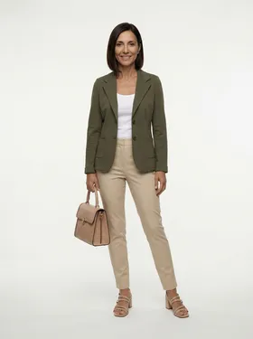 Jersey Blazer tailliert in  oliv von fashion made in italy (Bild 4)