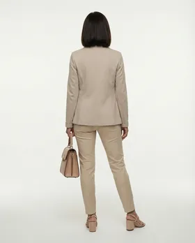 Jersey Blazer tailliert in  sand von fashion made in italy (Bild 5)