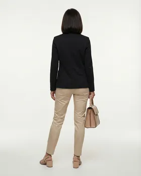 Jersey Blazer tailliert in  schwarz von fashion made in italy (Bild 5)