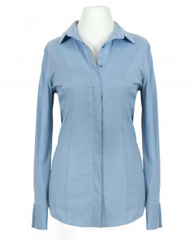 Jersey Hemdbluse in  eisblau von fashion made in italy (Bild 1)