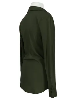 Jersey Hemdbluse in  oliv von fashion made in italy (Bild 2)