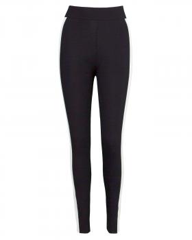 Jersey Leggings mit Streifen in  schwarz von Made in Italy (Bild 1)