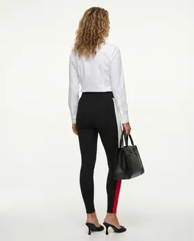 Jersey Leggings mit Streifen in  schwarz von Made in Italy (Bild 4)