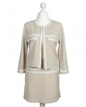 Jerseyrock mit Spitze in  beige von Lady Lot Paris (Bild 2)