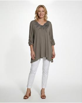 Jersey Shirt mit Spitze in  braun von Diana (Bild 2)