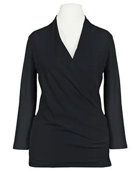 Jersey Shirt Wickeloptik in  schwarz von RESTART (Bild 1)
