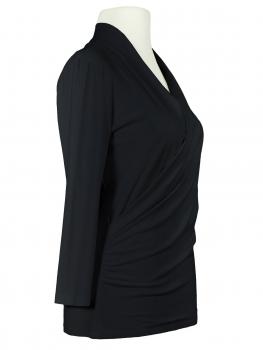 Jersey Shirt Wickeloptik in  schwarz von RESTART (Bild 2)