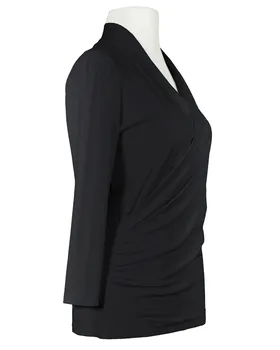 Jersey Shirt Wickeloptik in  schwarz von RESTART (Bild 2)