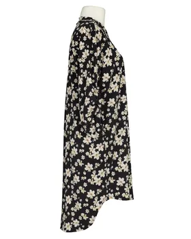 Jersey Tunika Blumenmuster in  schwarz von Made in Italy (Bild 2)