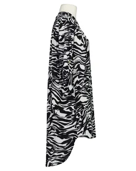 Jersey Tunika Zebramuster in  schwarz von Made in Italy (Bild 2)