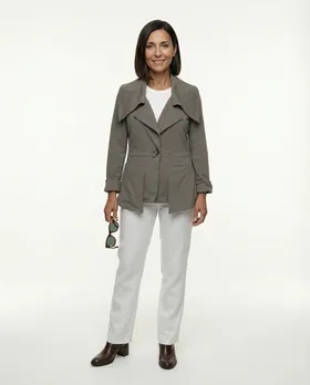 Jerseyjacke tailliert in  braun von FASHION (Bild 2)