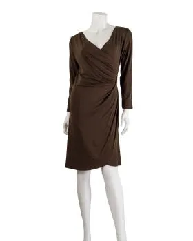 Jerseykleid Wickeloptik in  braun von RESTART (Bild 2)