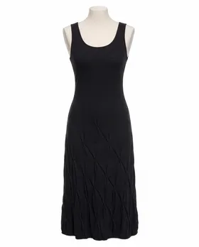 Kleid Baumwolle in  schwarz von FASHION (Bild 1)