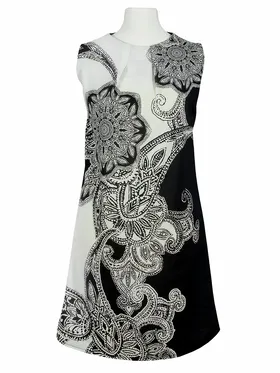 Jerseykleid Ornament Print in  schwarz von Diana (Bild 1)
