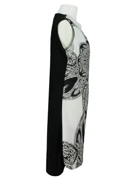 Jerseykleid Ornament Print in  schwarz von Diana (Bild 2)