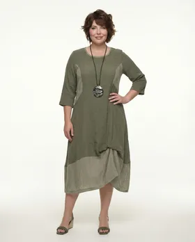 Jerseykleid A-Linie in  oliv von Zedd (Bild 2)