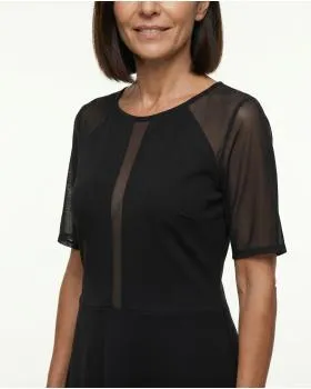 Jerseykleid A-Linie in  schwarz von esperance Paris (Bild 5)