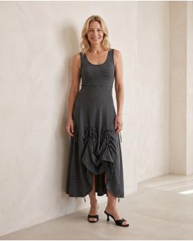 Jerseykleid A-Linie gestreift in  schwarz von FASHION (Bild 4)