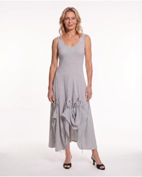 Jerseykleid A-Linie gestreift in  wei� von FASHION (Bild 2)