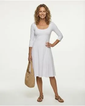 Jerseykleid Baumwolle in  wei� von FASHION (Bild 1)