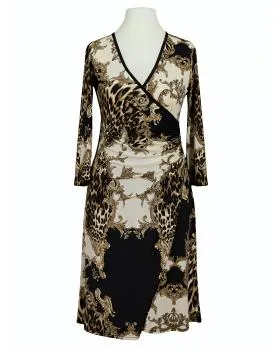 Jerseykleid Wickeloptik in  schwarz von Tessuto Milano (Bild 1)