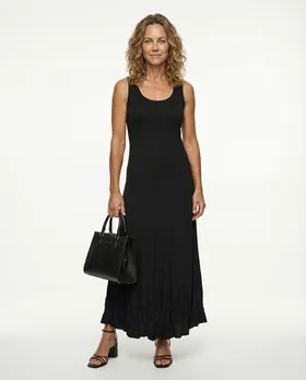 Jerseykleid lang in  schwarz von FASHION (Bild 2)